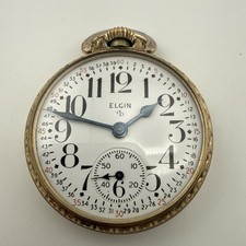Vintage Elgin 17 Jewel 16sz 616 Pocket Watch Gold Filled - Beautiful Running