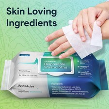 Disposable Body Wipes For Adults, Extra Large - 20x30cm - Infused With Aloe