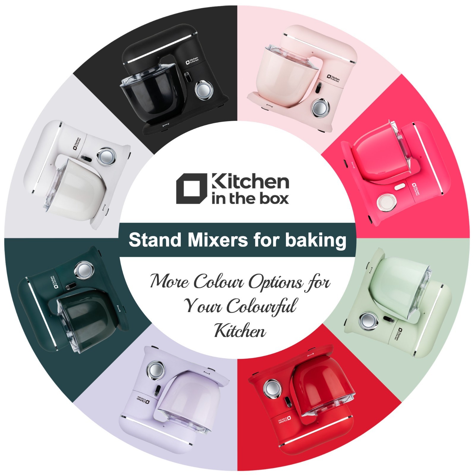 kitchen in the box Stand Mixer 4.5QT+5QT Two bowls 10Speeds 3-IN-1 multifunction
