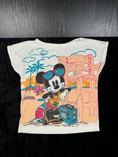  Vintage 90s Mickey Mouse Beach Shirt - Youth Kids 15x14