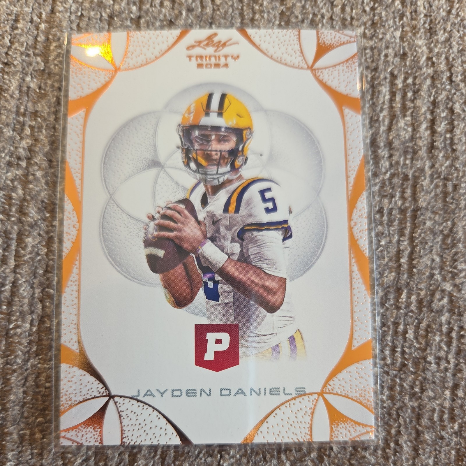 Jayden Daniels Leaf Trinity Pristine #53 Bronze Foil