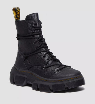 Dr. Martens DMXL 8-Eye Unisex Leather Boots in Black All Sizes
