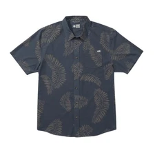 Salty Crew Stringer Perforated Short Sleeve Tech Woven Men's Button Up Shirt, Bl