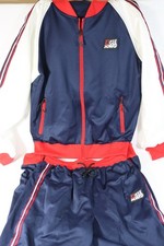 Mens Athletic Tracksuit Zip Up Jacket Pants Jogger Suit Set USA Size Small NEW