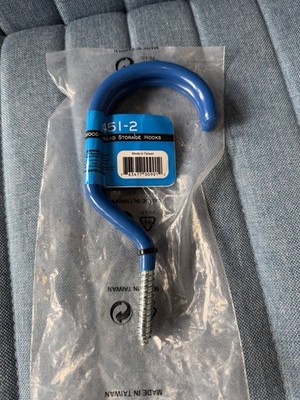 NEW Park Tool 451-2 Wood Thread Bicycle Storage Hooks - Blue Vinyl Coated