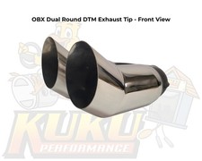 Obx Dual 3.5 Round Dtm Exhaust Tip 2.25 Inlet 11 Stainless Weld-on Obx Dual 3.5 Round Dtm Exhaust Tip 2.25 Inlet 11 Stainless Weld-on
