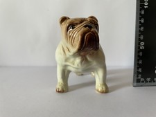 Vintage Melba Ware Ceramic British Bulldog Ornament England Retro Art Deco Chic