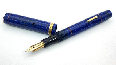 VINTAGE CONKLIN ENDURA FÜLLFEDERHALTER RING TOP IN LAPISLAZULI 14K GOLD MEDIUM NIB