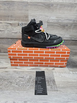 Nike Air Force 1 Mid Off-White Black W/ Box DO6290-001- Mens Size 9.5 Shoes 