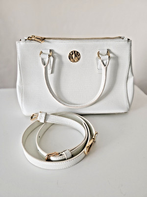DKNY White Hand Bag with Shoulder Strap New, Never Used