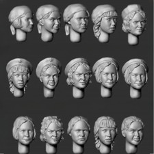 Kit Modelo Figura Resina 1/35 Cabezas Femeninas Modelo Sin Montar Sin Pintar
