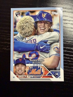 2023 Topps Update Series - Rookie Debut Brett Baty Father's Day Powder /50