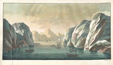 Spitsbergen island Norway Norge Noruega Aquatinta aguafuerte Ferrario 1820