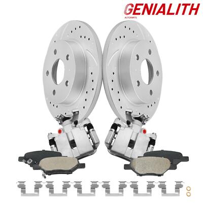 Rear Disc Rotors + Brake Calipers And Brake Pads For Chevy Malibu HHR G5 G6 Aura - Foto 4