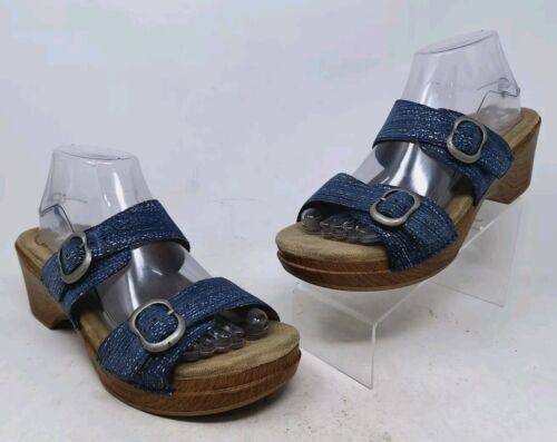 Dansko Womems Sophie Blue Metallic Shoes Size 41 US 10.5-11