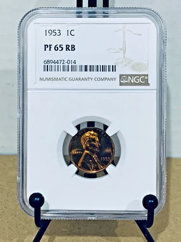 1953 Lincoln Cent NGC PF65RB Proof 65 Red Brown #6894472-014