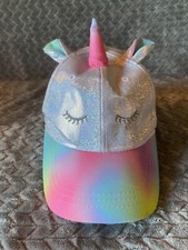 Girl's Unicorn Glitter Rainbow Ball Cap Hat