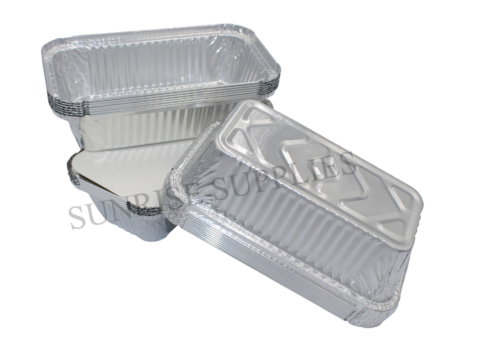 LARGE ALUMINIUM FOIL STORAGE CONTAINERS + LIDS No6A FOOD GRADE Home