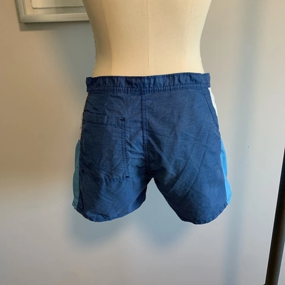 Pantalón Corto De Colección Ocean Pacific OP 80s Unisex Para Hombre Azul Blanco Surfer Foto 2 de 4