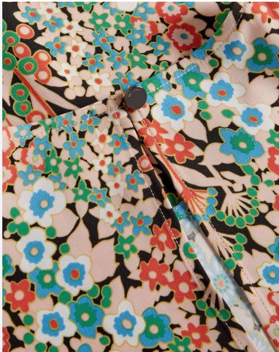NWT Ted Baker Women's Floral Nelliy Sleeveless Top With Shoulder Detail Size 0 image 7