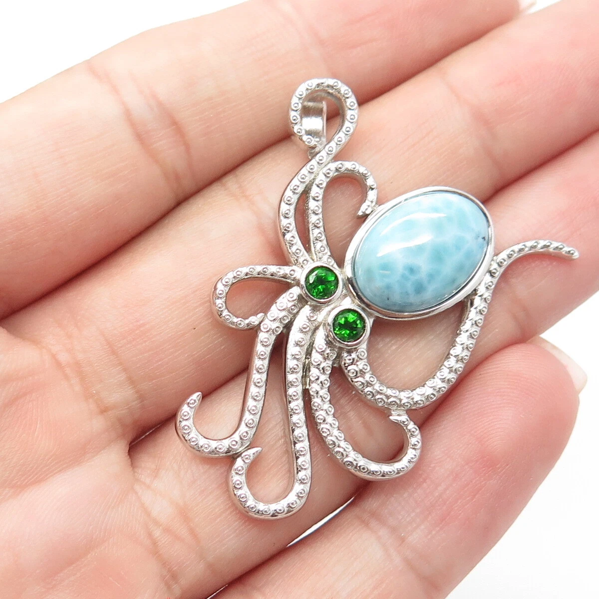 Larimar 2024 octopus pendant