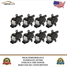 8 Round Ignition Coils Pack For Chevy Silverado GMC Sierra Yukon 4.8L 5.3L 6.0L
