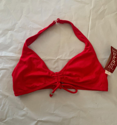 ESPRIT RED HALTER BIKINI TOP Swimwear Size XS NWT