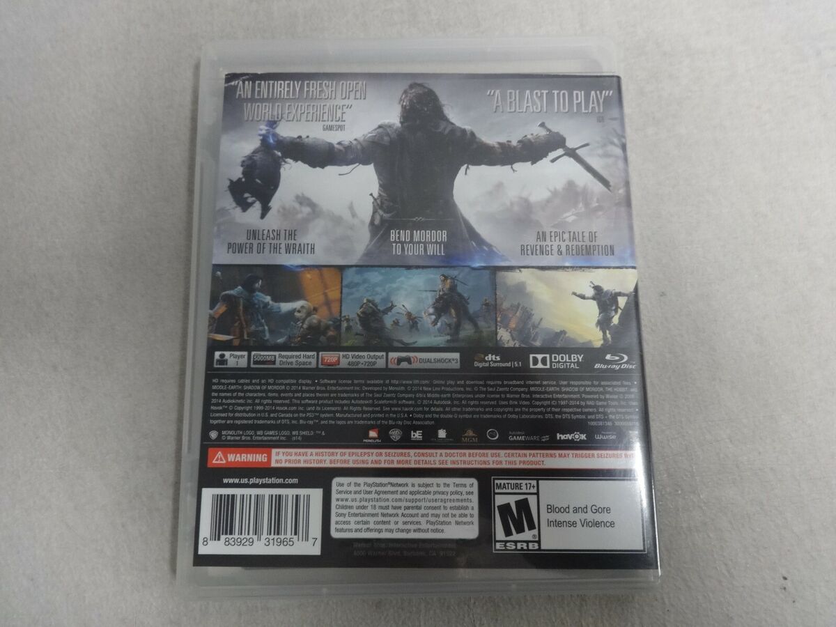 Middle-earth: Shadow of Mordor - PlayStation 3, PlayStation 3