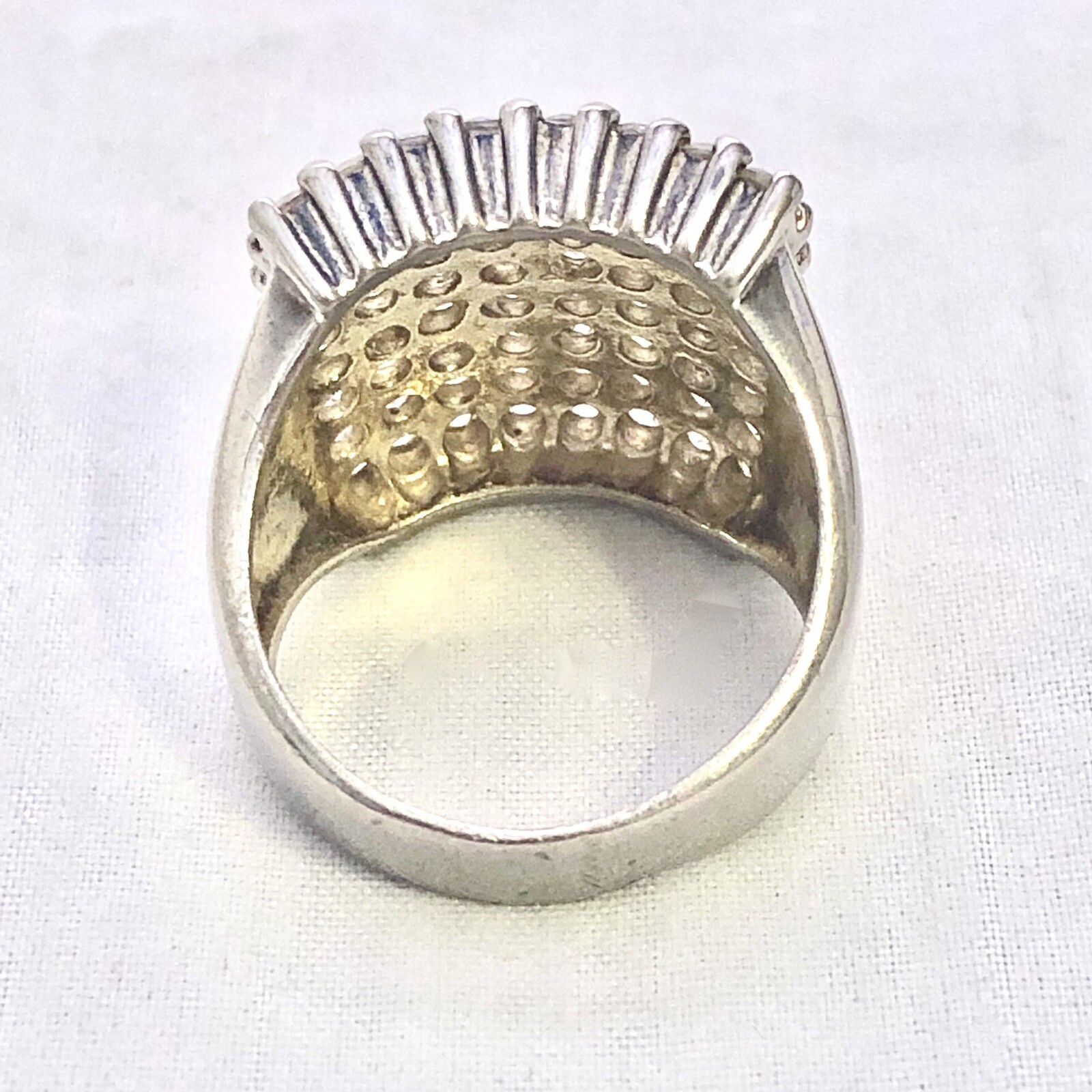 Pave Rhinestone Square Statement Ring Boho Bold R… - image 2