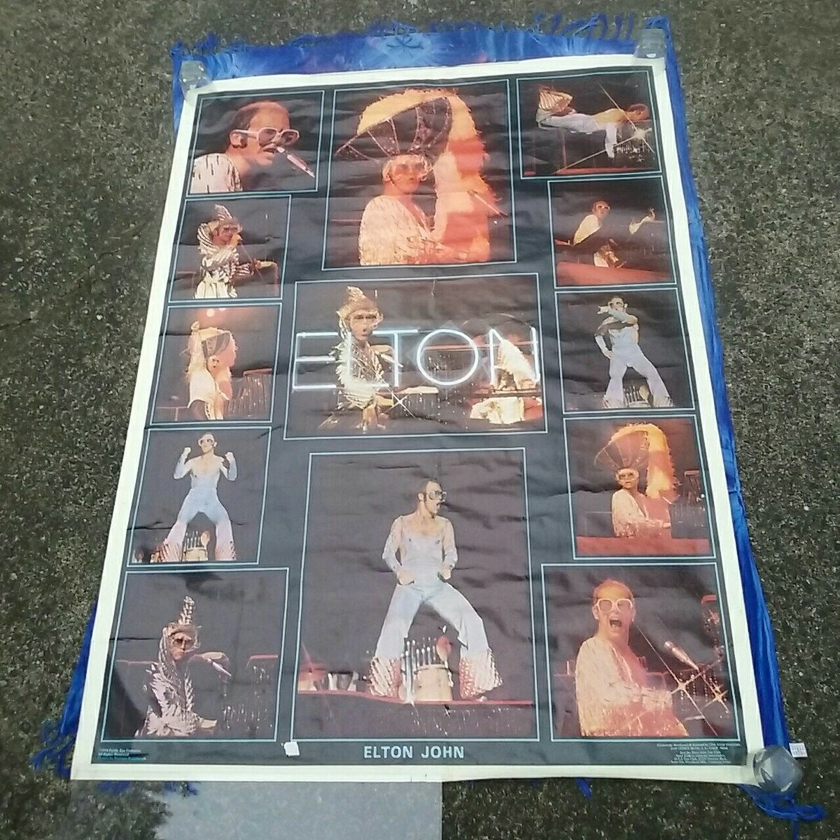 チラシ　エルトン　ジョン ELTON JOHN SUPER POSTER,CLASSIC 1970's,ORIGINAL,GOODBYE YELLOW