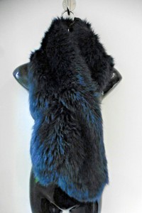 navy fur stole