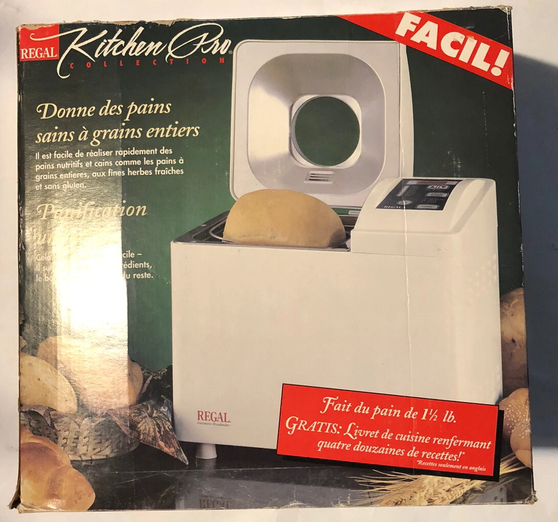 REGAL BREAD MAKER MODEL K6723. 2lb* With Breadmaker Guide & Cookbook
