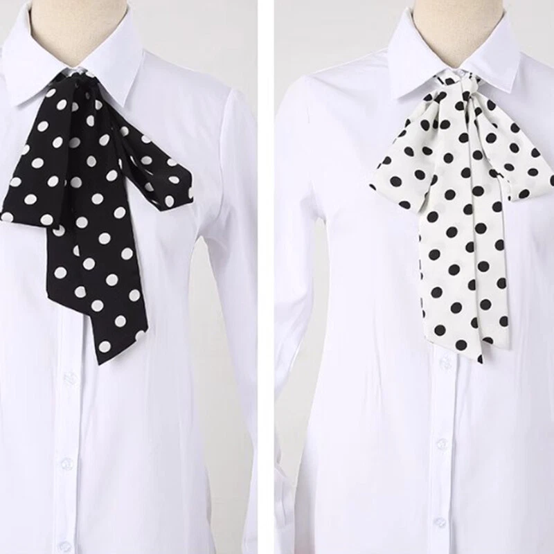 1 pieza Mujeres Chifón Lunares Cintura Cinturón Faja Cinta Cintura para Camisa Vestido Foto 3 de 4