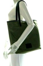 Escada AB554 Nylon and Leather Sport Tote bag in Moss