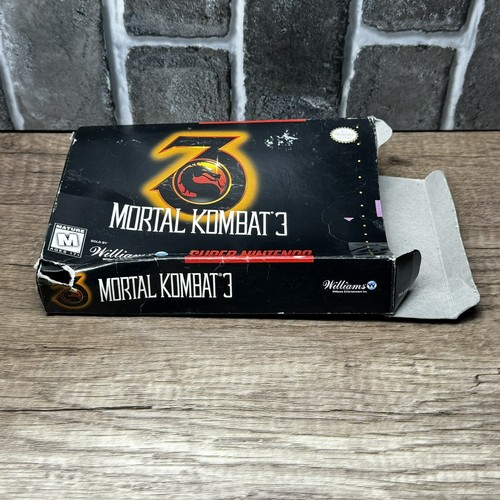 Super Nintendo Game Mortal Kombat 3 with Box and Tray - Picture 4 of 6