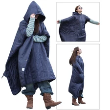 DUKUSEEK Outdoor Wearable Camping Blanket Large Packable Warm Blanket