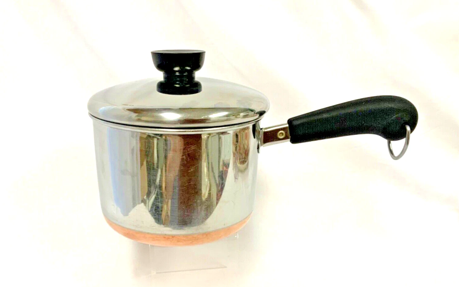 1801 Revere Ware 2 Qt Sauce Pan Pot Copper Clad Bottom wLid Clinton Illinois