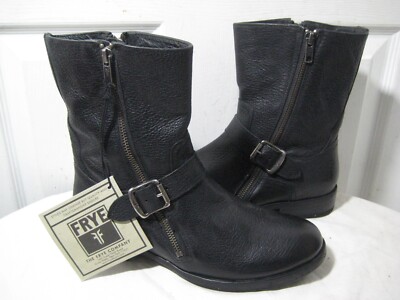 Frye Dean Engineer 87151 Black Leather Zipper Casual Dress Boots