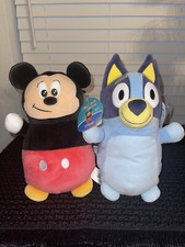 Squishmallows Hug Mees Mickey Mouse Bluey Plush Disney 10" Lot of 2 NEW