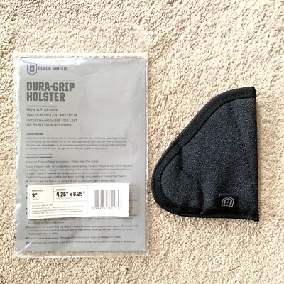 NEW Black Shield 380 & 9MM AUTO UP TO 3  Dura-Grip Pocket & IWB Sticky Holster