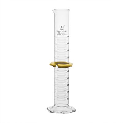Eisco 1000mL Glass Graduated Cylinder, Hexagon Base - Class B Borosilicate Glass
