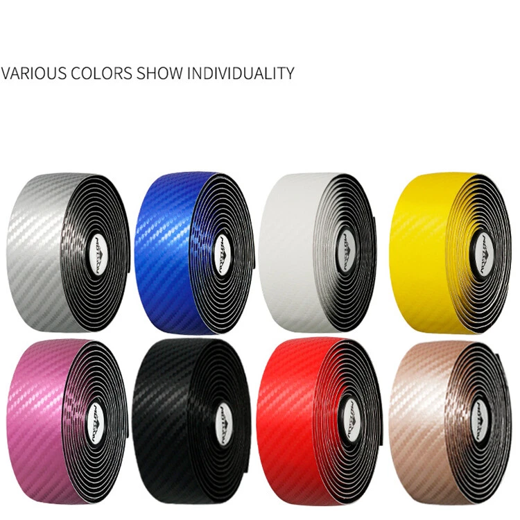 Cinta de manillar de bicicleta de fibra de carbono PU EVA cintas antideslizantes para manillar de bicicleta de carretera Foto 3 de 4