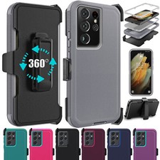 For Samsung Galaxy S21 Ultra/S21 / FE Case Heavy Duty Phone Cover / Clip Holster