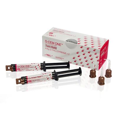 GC G-CEM ONE  Self Adhesive Resin Cement Twin Refill 2x4.6g Syringe All Shade