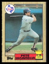 1987 Topps Pete Incaviglia #550 All-Star Rookie Gold Cup