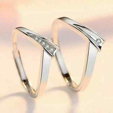 0.50 Ct Round Simulated Wedding Couple Ring Set 14K White Gold Plated