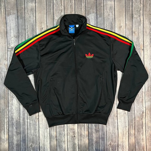 adidas track top rasta