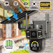 Solar Battery Powered Wireless WiFi Outdoor Pan/Tilt Home Security Camera System