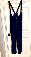 Edelweiss Vintage Navy Blue Ski Pants Overalls with Stirrups woman  s Size 4/6
