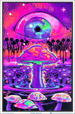 Mushrooms Blacklight Poster 23 x 35 | eBay